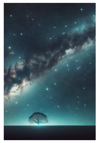 Obraz strom života a galaxie