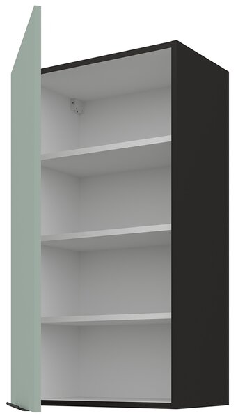 Kuchyňská linka ARIA sc | 390 cm | UNI dvířka | ANTI FINGERPRINT povrch | černá/aquamarine