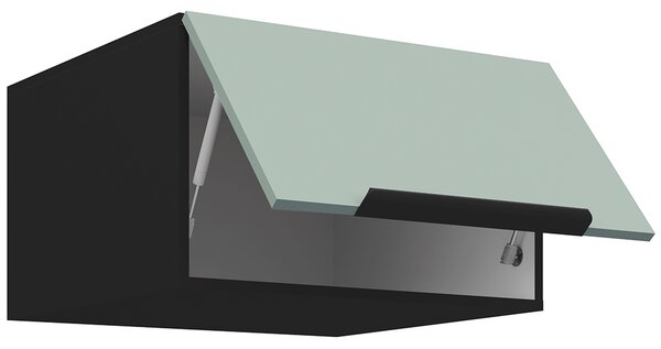 Kuchyňská linka ARIA sc | 390 cm | UNI dvířka | ANTI FINGERPRINT povrch | černá/aquamarine
