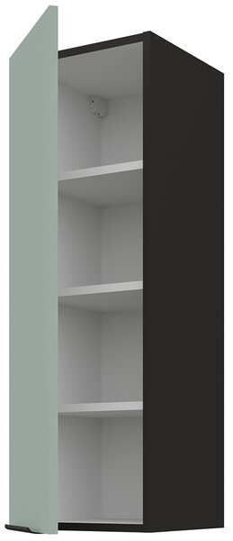 Kuchyňská linka ARIA sc | 390 cm | UNI dvířka | ANTI FINGERPRINT povrch | černá/aquamarine