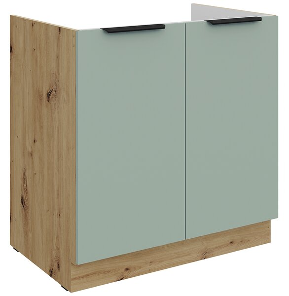 Kuchyňská linka ARIA st | 255 cm | UNI dvířka | ANTI FINGERPRINT povrch | artisan/aquamarine