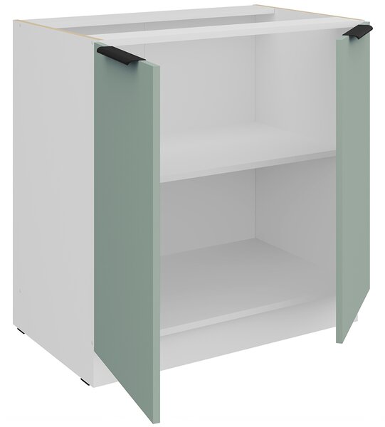 Kuchyňská linka ARIA sb | 270x230 cm | UNI dvířka | bílá/aquamarine