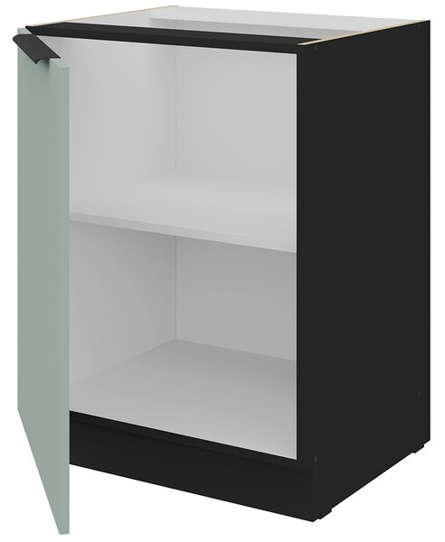 Kuchyňská linka ARIA sc | 390 cm | UNI dvířka | ANTI FINGERPRINT povrch | černá/aquamarine