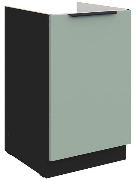 Kuchyňská linka ARIA sc | 390 cm | UNI dvířka | ANTI FINGERPRINT povrch | černá/aquamarine
