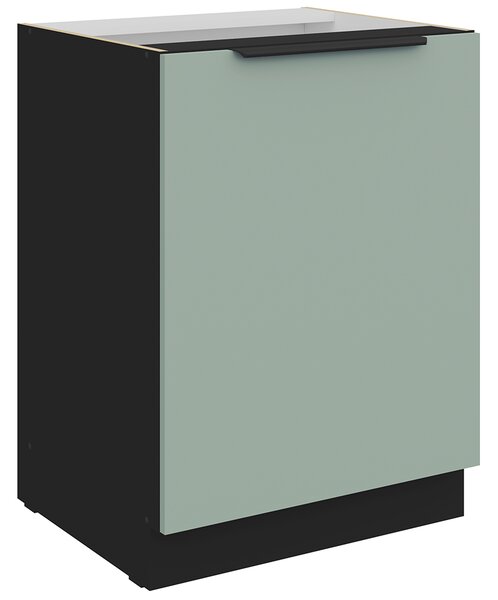 Kuchyňská linka ARIA sc | 390 cm | UNI dvířka | ANTI FINGERPRINT povrch | černá/aquamarine