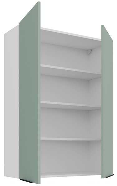 Kuchyňská linka ARIA sb | 270x230 cm | UNI dvířka | bílá/aquamarine