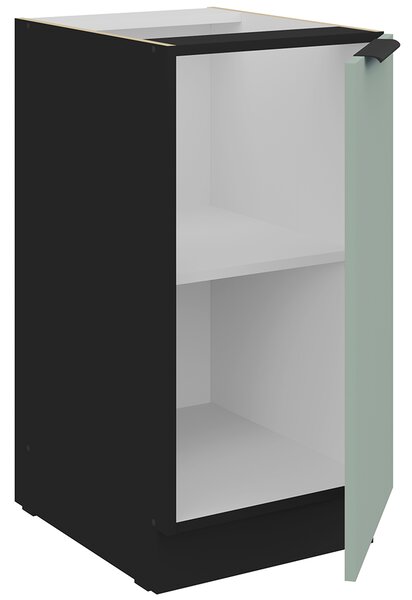 Kuchyňská linka ARIA sc | 390 cm | UNI dvířka | ANTI FINGERPRINT povrch | černá/aquamarine