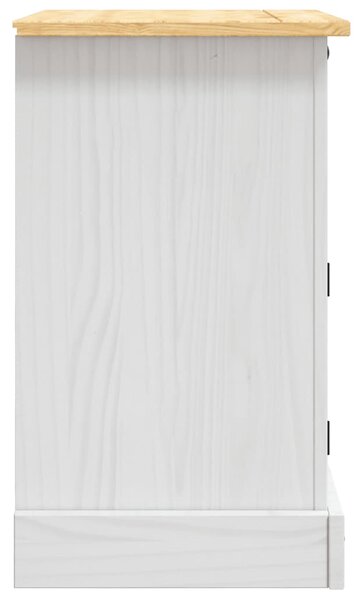 Noční stolek mexická borovice Corona bílá 53 x 39 x 67 cm 282618