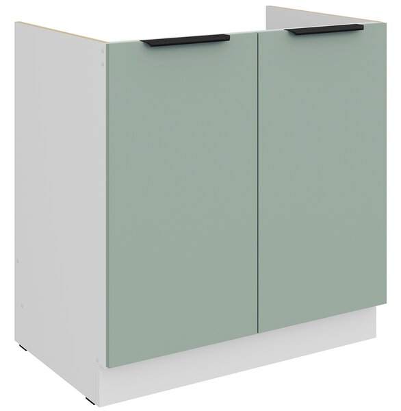 Kuchyňská linka ARIA sb | 270x230 cm | UNI dvířka | bílá/aquamarine