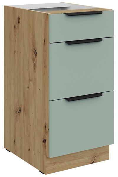 Kuchyňská linka ARIA st | 255 cm | UNI dvířka | ANTI FINGERPRINT povrch | artisan/aquamarine