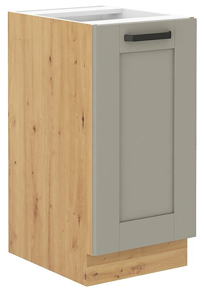 Kuchyňská linka LUNA sa | 120 + 230 cm | PREMIUM BOX zásuvky | UNI dvířka | artisan/světle šedá