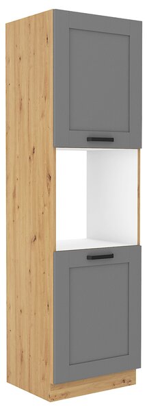 Kuchyňská linka LUNA du | 120 + 230 cm | PREMIUM BOX zásuvky | UNI dvířka | artisan/šedá