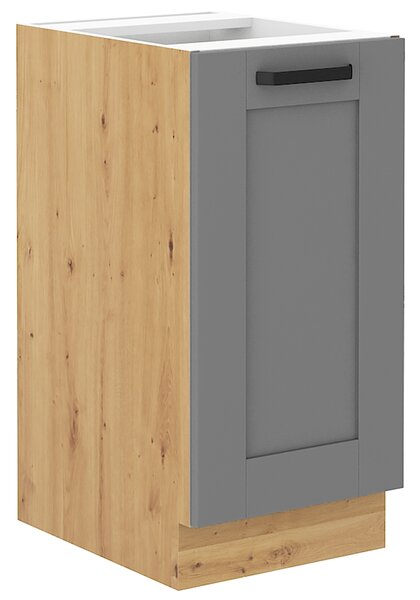 Kuchyňská linka LUNA du | 120 + 230 cm | PREMIUM BOX zásuvky | UNI dvířka | artisan/šedá