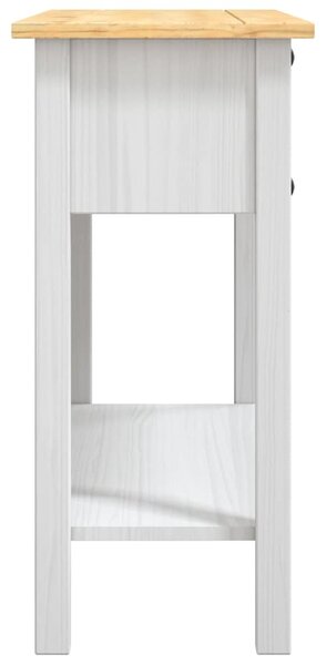 Konzolový stolek mexická borovice Corona bílý 90 x 34,5 x 73 cm 282646