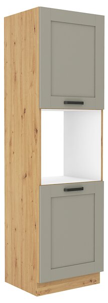 Kuchyňská linka LUNA sa | 120 + 230 cm | PREMIUM BOX zásuvky | UNI dvířka | artisan/světle šedá