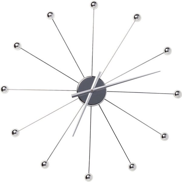 Kare Design Nástěnné hodiny Umbrella - chromové