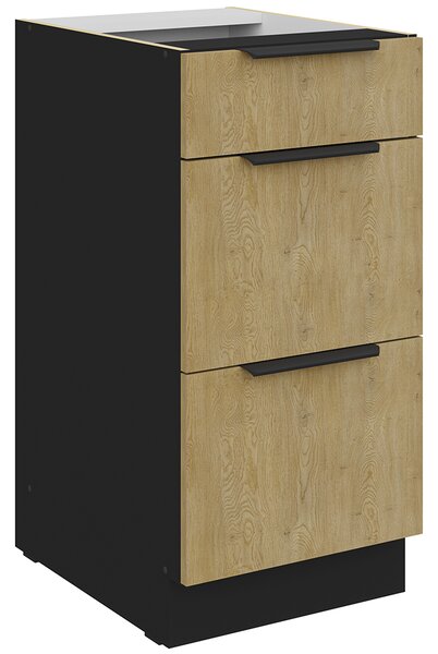Kuchyňská linka CREMONA cc | 260 cm | UNI dvířka | černá/cremona