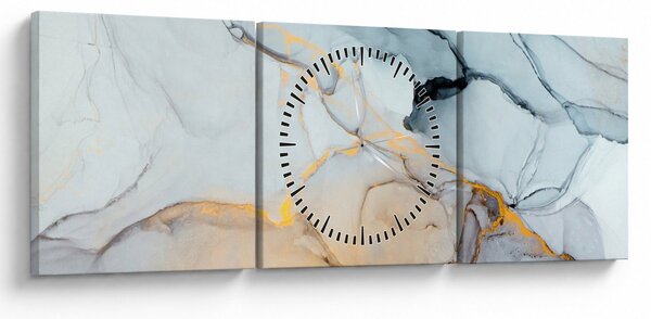 Obraz - Mramor (s hodinami) (90x30 cm)