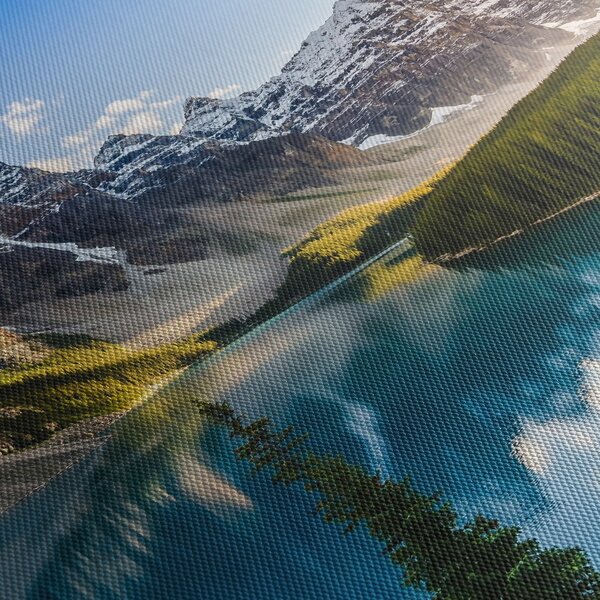 Obraz - Kanada, Národní park Banff, Moraine Lake (s hodinami) (90x30 cm)
