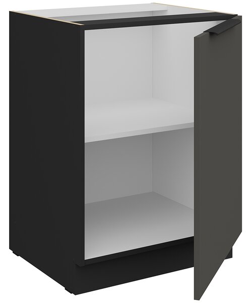 Kuchyňská linka ARIA pe | 390 cm | VYSOKÁ | UNI dvířka | černá/šedá grafit
