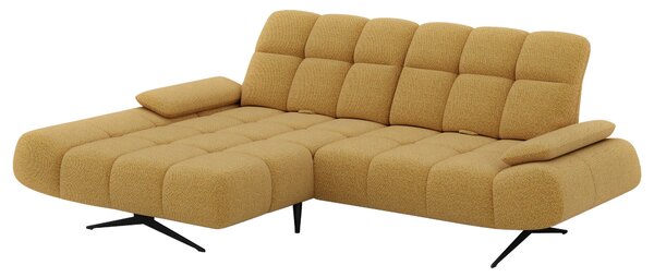ROHOVÁ SEDAČKA, textil, medová, hořčicově žlutá Welnova - Sedací soupravy