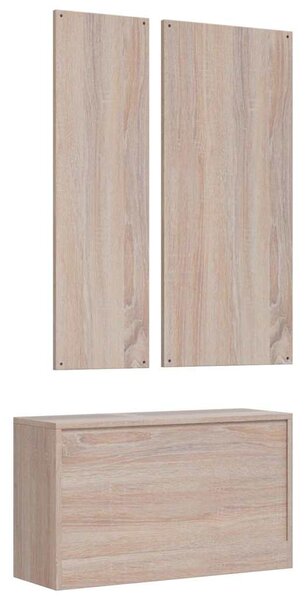 Šatní skříň se 3 dveřmi šedá 118x50x171,5 cm borovice Panama 282662