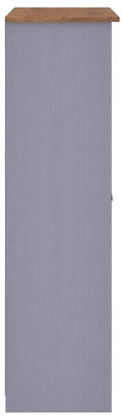 Šatní skříň se 3 dveřmi šedá 118x50x171,5 cm borovice Panama 282662