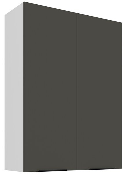 Kuchyňská linka ARIA po | 270x230 cm | UNI dvířka | bílá/šedá grafit