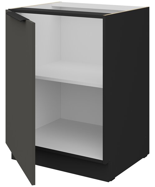 Kuchyňská linka ARIA pe | 390 cm | VYSOKÁ | UNI dvířka | černá/šedá grafit