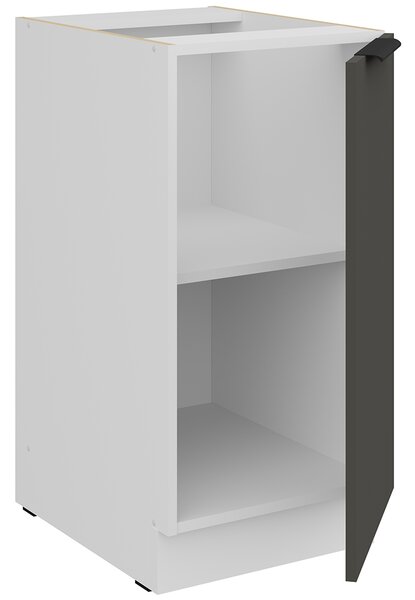 Kuchyňská linka ARIA po | 270x230 cm | UNI dvířka | bílá/šedá grafit