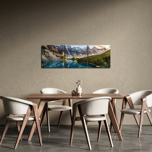 Obraz - Kanada, Národní park Banff, Moraine Lake (s hodinami) (90x30 cm)