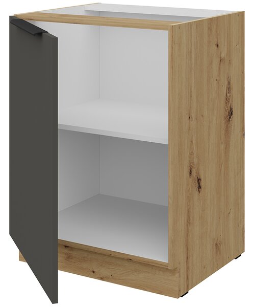 Kuchyňská linka ARIA pa | 255 cm | UNI dvířka | ANTIFINGER povrch | artisan/šedá grafit