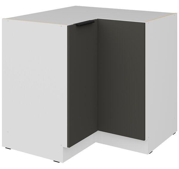 Kuchyňská linka ARIA po | 270x230 cm | UNI dvířka | bílá/šedá grafit