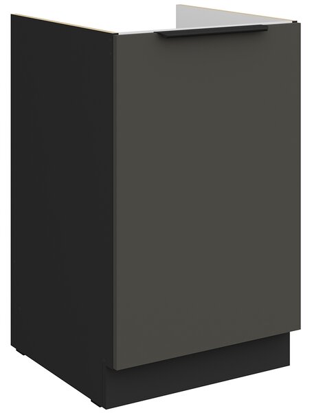 Kuchyňská linka ARIA pe | 390 cm | VYSOKÁ | UNI dvířka | černá/šedá grafit