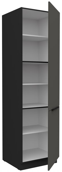 Kuchyňská linka ARIA pe | 390 cm | VYSOKÁ | UNI dvířka | černá/šedá grafit