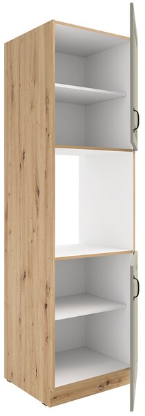 Kuchyňská linka STILO ac | 120 + 230 cm | PREMIUM BOX zásuvky | UNI dvířka | artisan/světle šedá