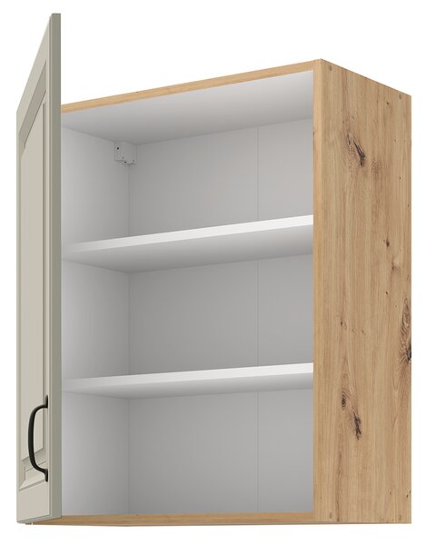 Kuchyňská linka STILO ac | 120 + 230 cm | PREMIUM BOX zásuvky | UNI dvířka | artisan/světle šedá