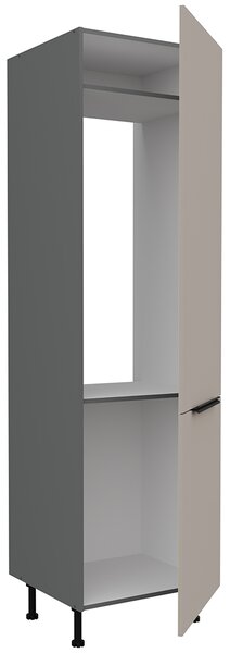 Kuchyňská linka ARIA ta | 300 + 180 cm | UNI dvířka | výška 251 cm | EXTRA VYSOKÁ | ANTIFINGER povrch | antracit/béžová