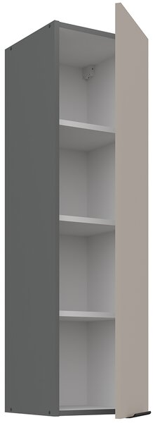 Kuchyňská linka ARIA ta | 300 + 180 cm | UNI dvířka | výška 251 cm | EXTRA VYSOKÁ | ANTIFINGER povrch | antracit/béžová