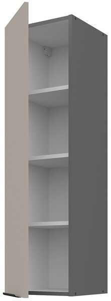 Kuchyňská linka ARIA ta | 300 + 180 cm | UNI dvířka | výška 251 cm | EXTRA VYSOKÁ | ANTIFINGER povrch | antracit/béžová