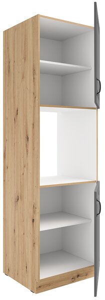 Kuchyňská linka STILO ad | 120 + 230 cm | PREMIUM BOX zásuvky | UNI dvířka | artisan/šedá