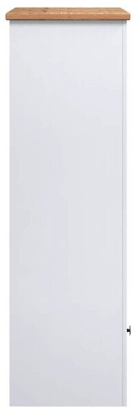 Knihovna bílá 80 x 35 x 110 cm masivní borovice řada Panama 282669