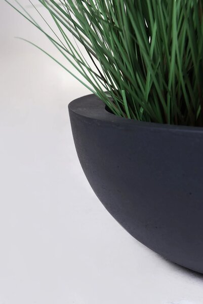 Mísa na květiny CUENCO, sklolaminát, výška 18 cm, antracit