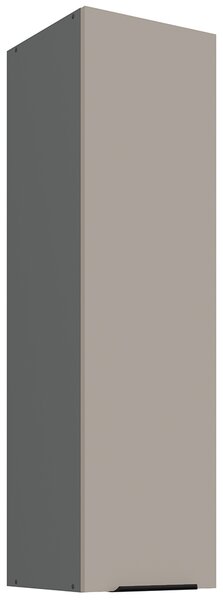 Kuchyňská linka ARIA ta | 300 + 180 cm | UNI dvířka | výška 251 cm | EXTRA VYSOKÁ | ANTIFINGER povrch | antracit/béžová
