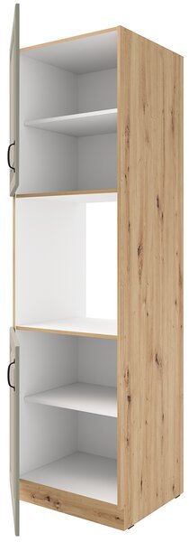 Kuchyňská linka STILO ac | 120 + 230 cm | PREMIUM BOX zásuvky | UNI dvířka | artisan/světle šedá