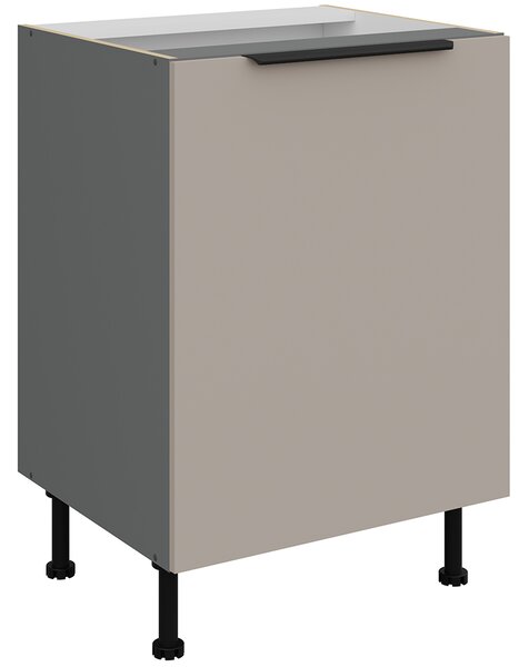 Kuchyňská linka ARIA ta | 300 + 180 cm | UNI dvířka | výška 251 cm | EXTRA VYSOKÁ | ANTIFINGER povrch | antracit/béžová