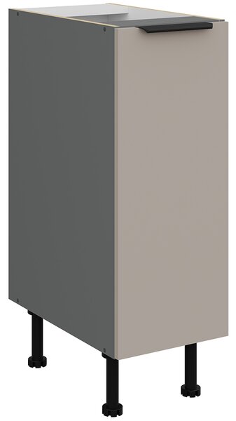 Kuchyňská linka ARIA ta | 300 + 180 cm | UNI dvířka | výška 251 cm | EXTRA VYSOKÁ | ANTIFINGER povrch | antracit/béžová