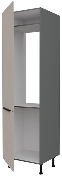 Kuchyňská linka ARIA ta | 300 + 180 cm | UNI dvířka | výška 251 cm | EXTRA VYSOKÁ | ANTIFINGER povrch | antracit/béžová