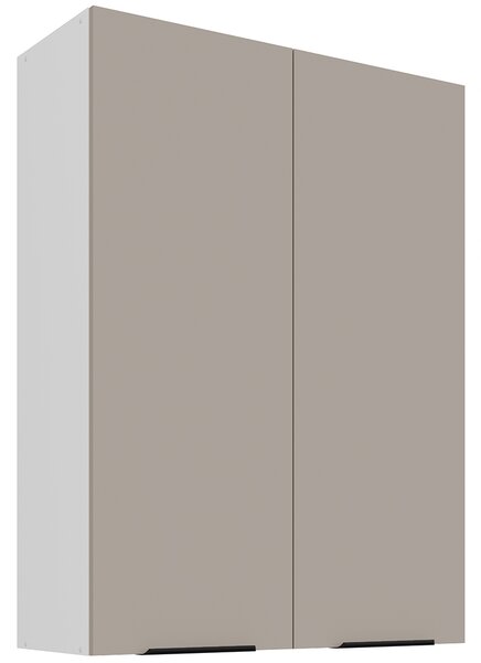 Kuchyňská linka ARIA lb | 270x230 cm | ANTI FINGERPRINT povrch | UNI dvířka | bílá/béžová