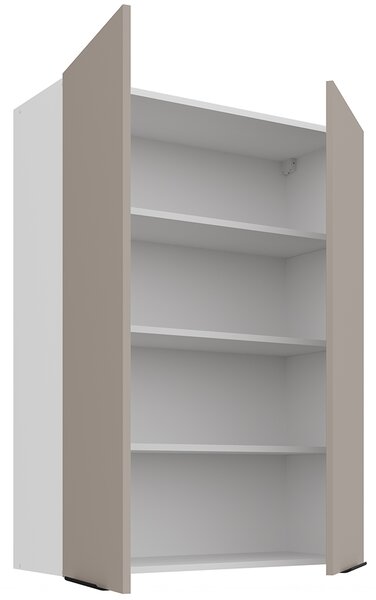 Kuchyňská linka ARIA lb | 270x230 cm | ANTI FINGERPRINT povrch | UNI dvířka | bílá/béžová